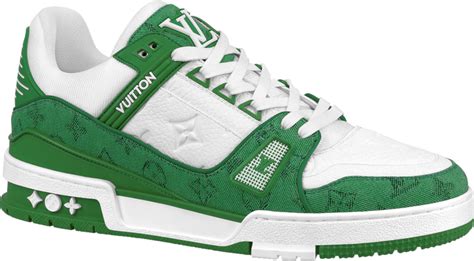 green and white lv sneakers|Lv white sneakers women.